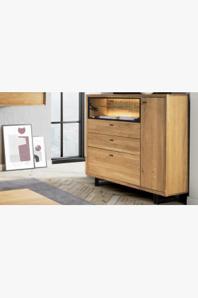 Príborník na kovových nohách dub, Vilo 47 2