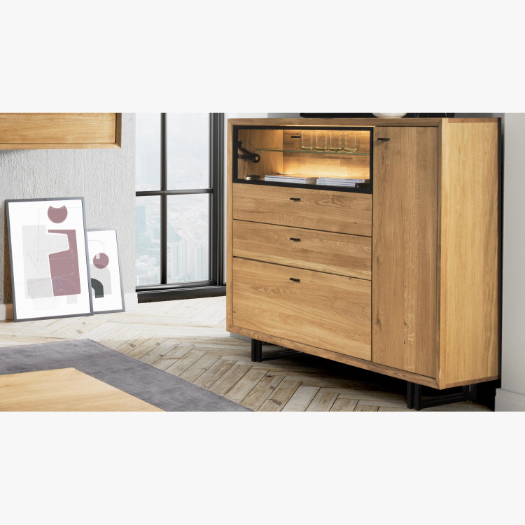 Príborník na kovových nohách dub, Vilo 47