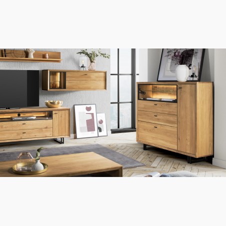 Príborník na kovových nohách dub, Vilo 47