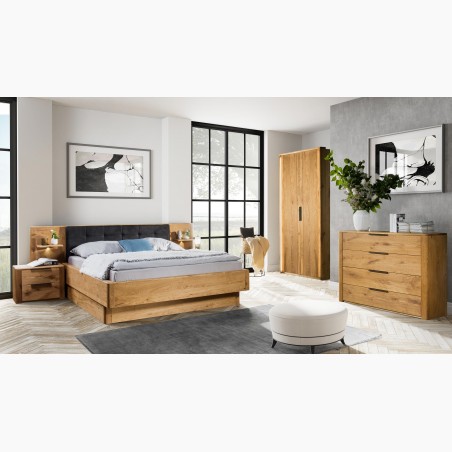 Dvojdverová šatníková skriňa dub, Texas 02