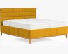 Boxspringbett auf Füßen mit Bettkasten 180, senfgelb Jupiter