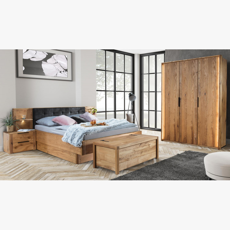 Trojdverová šatníková skriňa dub, Texas 03 , Šatníky- 6