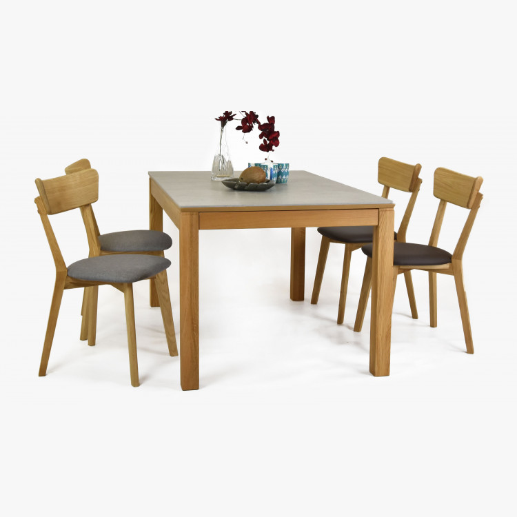 Moderné stoličky dub Eva, sedadlo antracit, jedálenské stoličky - 4