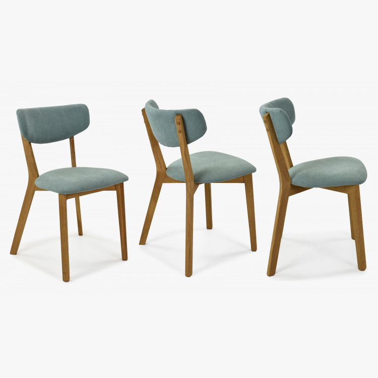 Látková stolička - nohy dub, Amisa svetlozelená , Jedálenské stoličky- 2