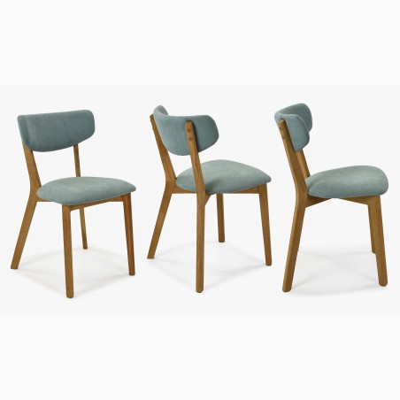 Látková stolička - nohy dub, Amisa svetlozelená , Jedálenské stoličky- 2