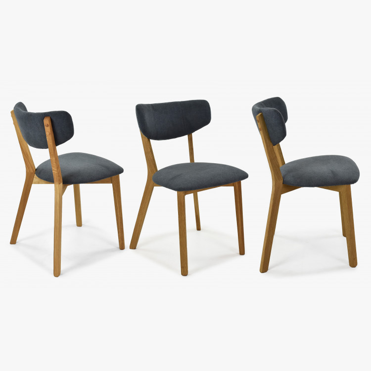 Látková stolička - nohy dub, Amisa antracit , Jedálenské stoličky - 2