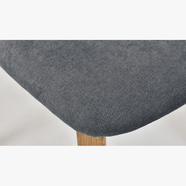 Látková stolička - nohy dub, Amisa antracit , Jedálenské stoličky- 7