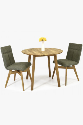 Jedálenský stôl okrúhly - dub, Tomas 90 cm , Dubové jedálenské stoly- 1 2