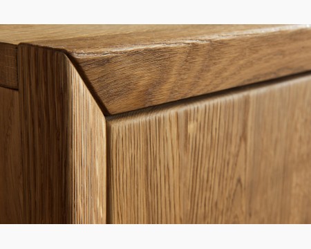 Moderná dubová obývacia stena s osvetlením, kolekcia Vilo , Obývacia stena z masívneho dreva- 4