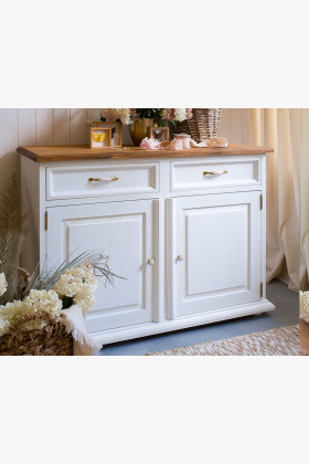 Massive Kiefernholz Kommode Provence im Landhausstil für Esszimmer