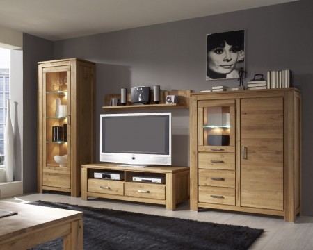 Obývacia zostava Dub, New line , Obývacie steny- 2