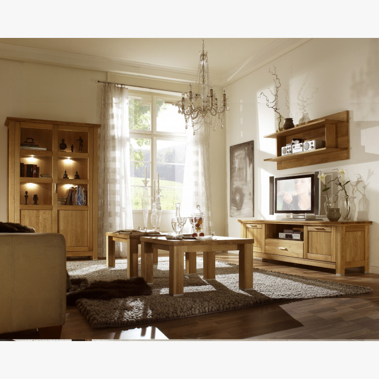 Obývacia stena z dubového masívu, Alexandra , Nábytok Alexandra- 1