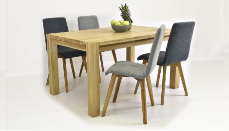 Dřevěný stůl a židle 140 x 90 cm, Dub