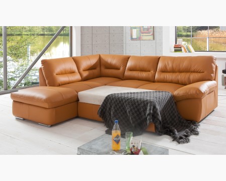 Rohová sedacia súprava - pravá koža Amber , William - roh na ľavej strane , Sedacie súpravy- 4