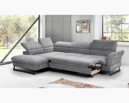 Rohová pohovka s rozkladacou pohovkou, látka Haiti roh naľavo , Rohové pohovky - 2