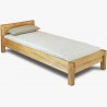 Einzelbett 90x200 cm Massivholz Buche Antikfarben modern