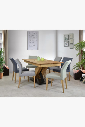 Moderná čalúnená stolička antracitová, Skagen , Jedálenské stoličky- 1 2