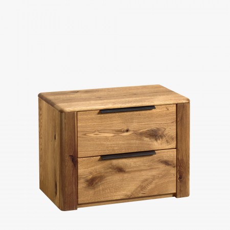 Dubový nočný stolík s dvoma zásuvkami, Texas 82 , Nočné stolíky - 1