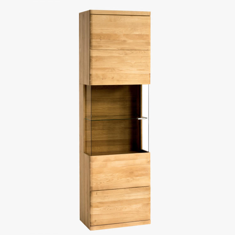 Vitrína z dubového dreva do obývačky, typ Boston 10 , nábytok z masívu- 1