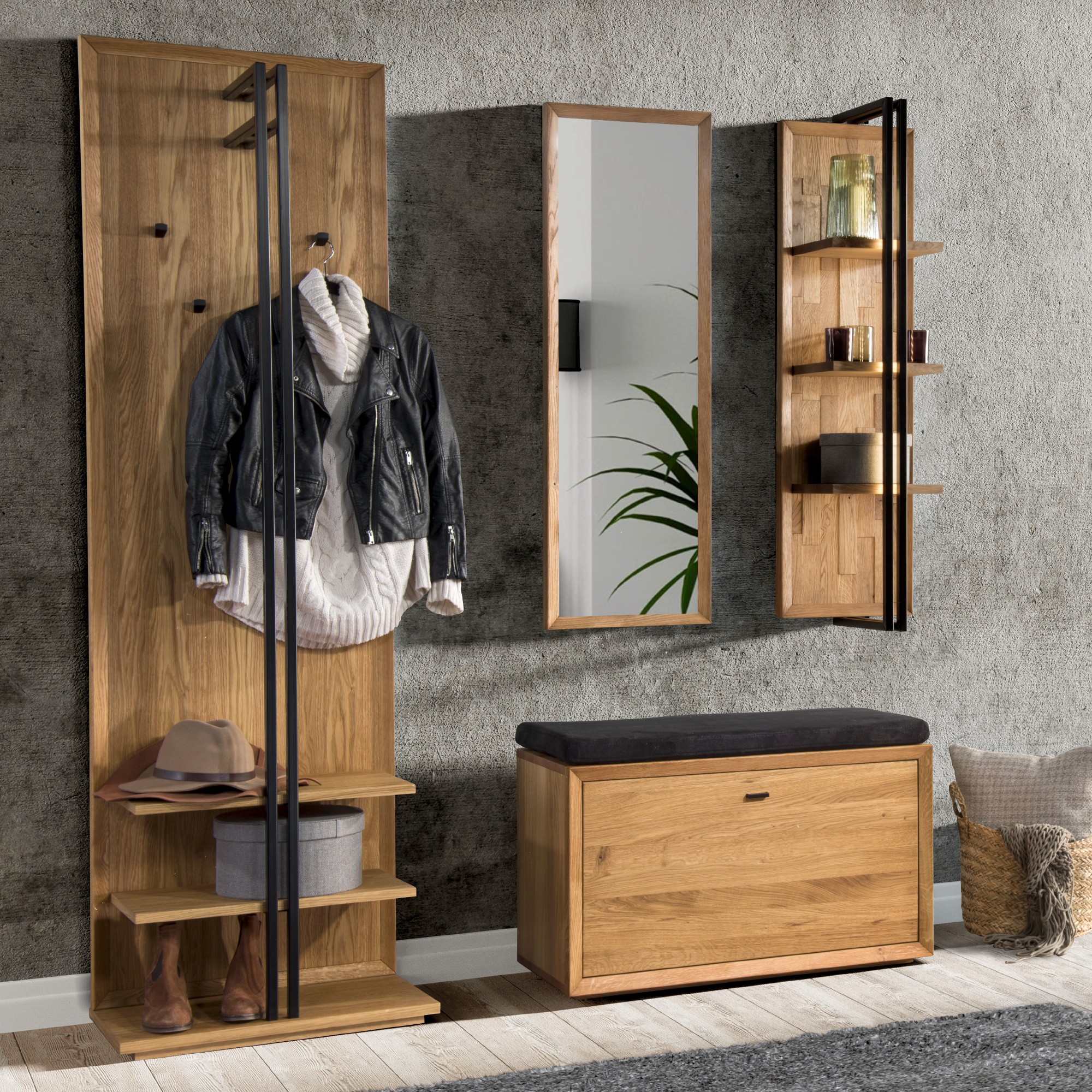 Moderne Esszimmerstühle mit Armlehne Bella und Esstisch George