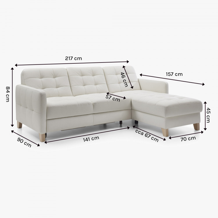 Škandinávska rohová pohovka na nožičkách, model ELIO , Rohové pohovky - 4