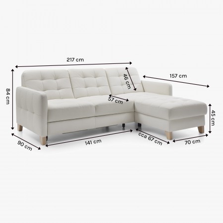 Škandinávska rohová pohovka na nožičkách, model ELIO , Rohové pohovky - 4