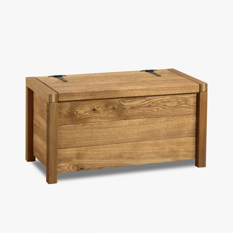 Dubová truhlica s úložným priestorom , box 01 , truhlice z masívneho dreva - 1