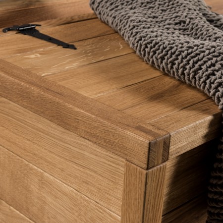 Dubová truhlica s úložným priestorom , box 01 , truhlice z masívneho dreva - 5