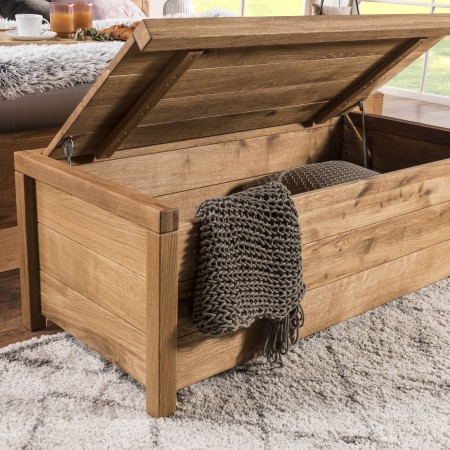 Dubová truhlica s úložným priestorom , box 01 , truhlice z masívneho dreva - 6