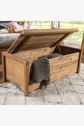 Dubová truhlica s úložným priestorom , box 02 , truhlice z masívneho dreva - 1 2