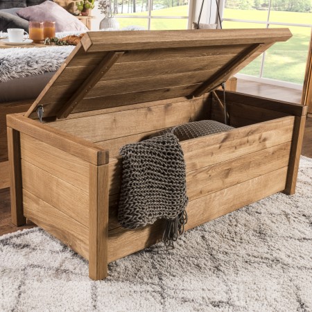 Dubová truhlica s úložným priestorom , box 02 , truhlice z masívneho dreva - 2