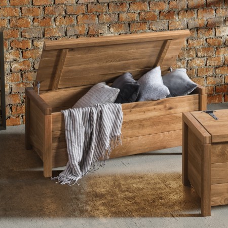 Dubová truhlica s úložným priestorom , box 02 , truhlice z masívneho dreva - 7