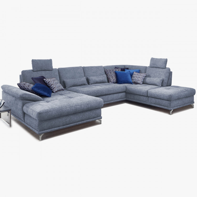 Pohovka v tvare U na kovových nohách, Costello - pravá , Rohové pohovky - 1