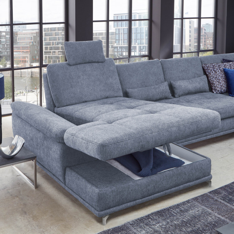 Pohovka v tvare U na kovových nohách, Costello - pravá , Rohové pohovky - 4