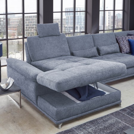 Pohovka v tvare U na kovových nohách, Costello - pravá , Rohové pohovky - 4