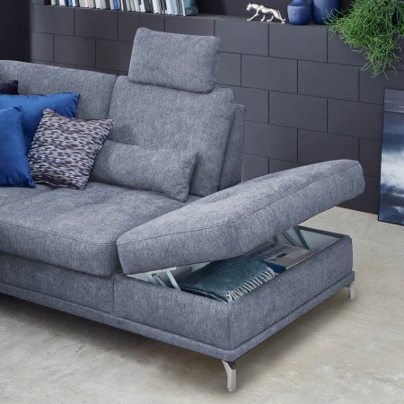 Pohovka v tvare U na kovových nohách, Costello - pravá , Rohové pohovky - 5