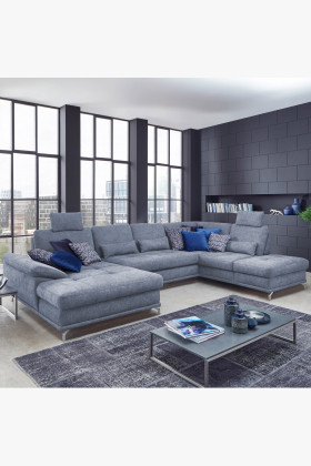 Pohovka v tvare U na kovových nohách, Costello - pravá , Rohové pohovky - 1 2