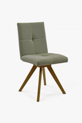 Esszimmerstuhl Eiche Holzbeine Minz Stoff Drehbar Odense