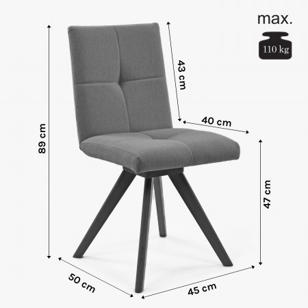 Jídelní židle otáčecí, antracit- Odense , Jídelní židle- 7