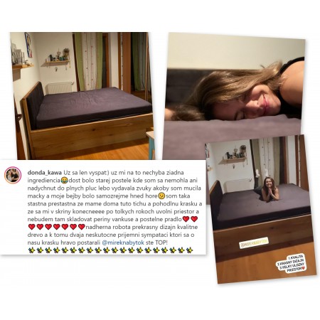 Postel z masivu dub s úložným prostorem , Texas 140 cm , Postele s úložným prostorem- 11