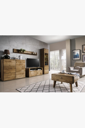 Dubový nábytek Texas do obýváku, Dub pálený , Obývací  sestavy- 1 2