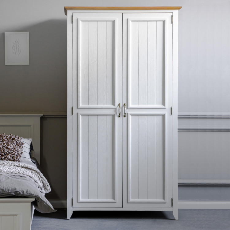 Dřevěná provence šatní skříň, Lille typ 101 , Šatní skříně- 1