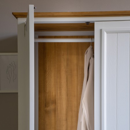 Dřevěná provence šatní skříň, Lille typ 101 , Šatní skříně- 4