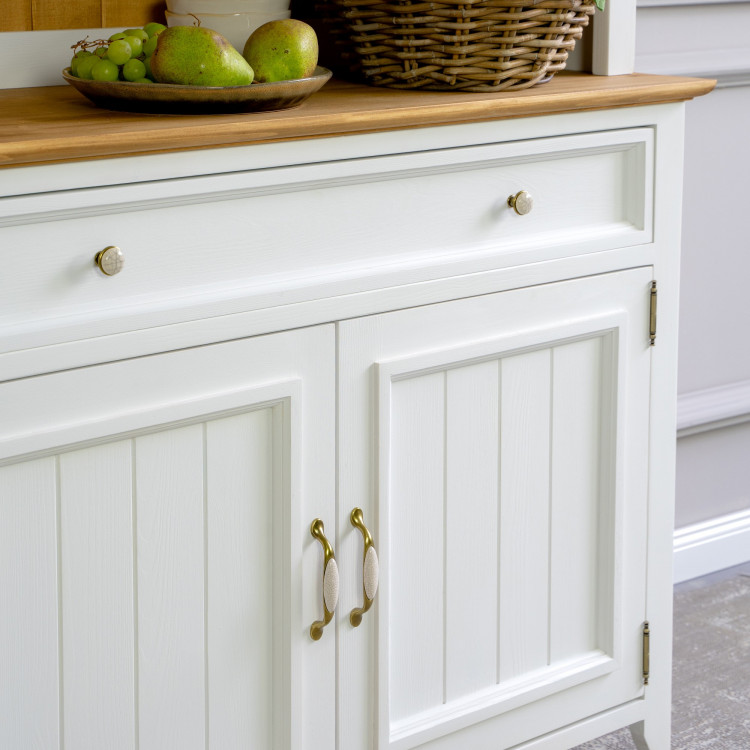 Dřevěný provence příborník bílo hnědý, Lille , Kredence a príborníky- 7