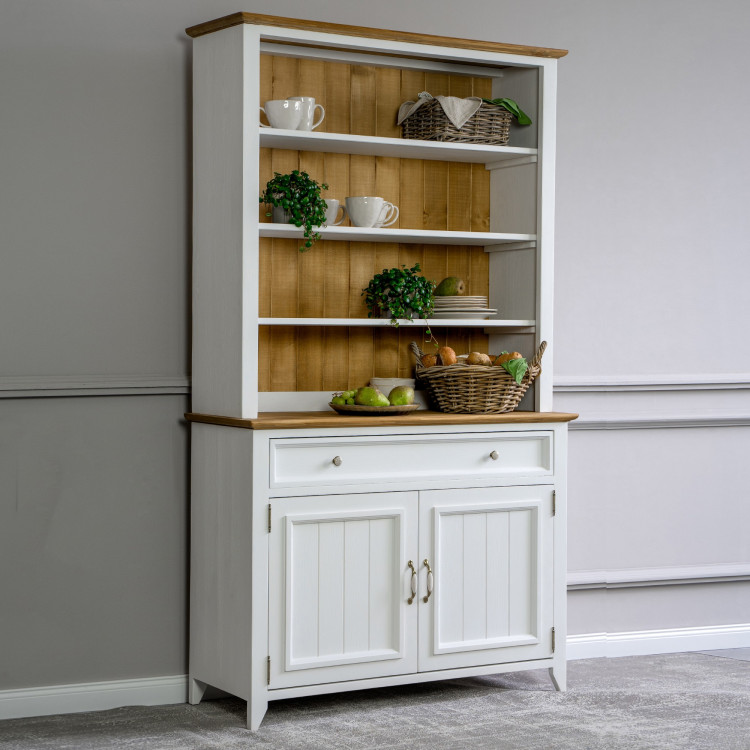 Dřevěný provence příborník bílo hnědý, Lille , Kredence a príborníky- 8