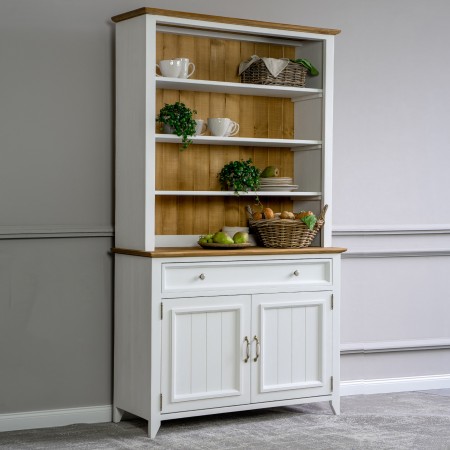 Dřevěný provence příborník bílo hnědý, Lille , Kredence a príborníky- 8