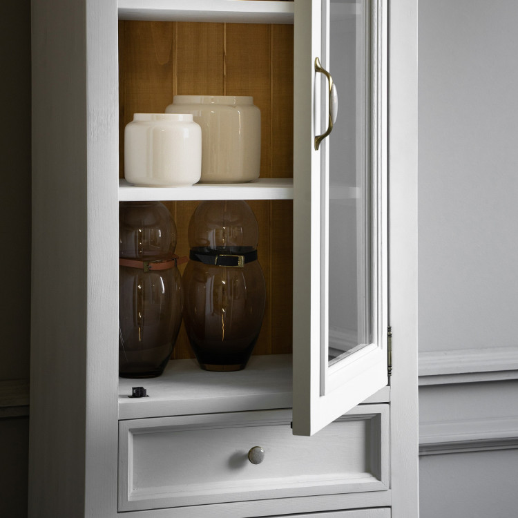 Dřevěna provence jednodveřová vitrina, Lille , Vitríny- 4