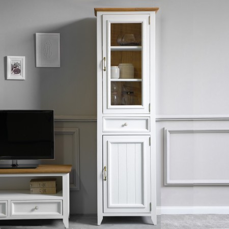 Dřevěna provence jednodveřová vitrina, Lille , Vitríny- 1