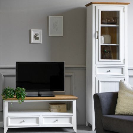 Dřevěna provence jednodveřová vitrina, Lille , Vitríny- 6