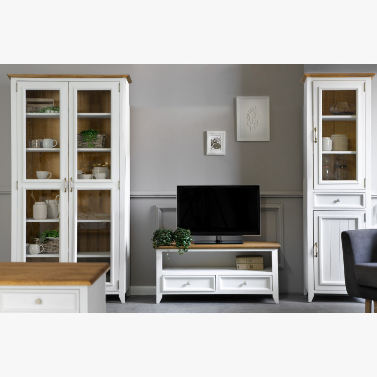 Dřevěna provence jednodveřová vitrina, Lille , Vitríny- 7